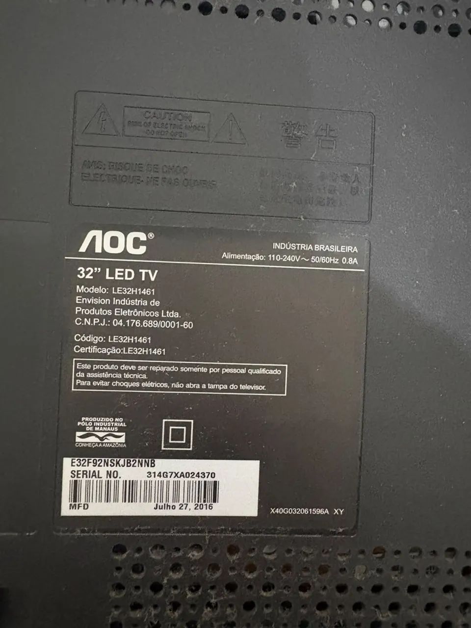 TELEVISÃO AOC 32? - ACOMPANHA CHROME CAST - Foto 2