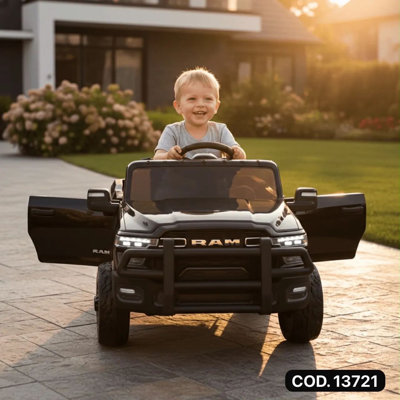 CARRO ELÉTRICO DODGE RAM  PRETO 24V