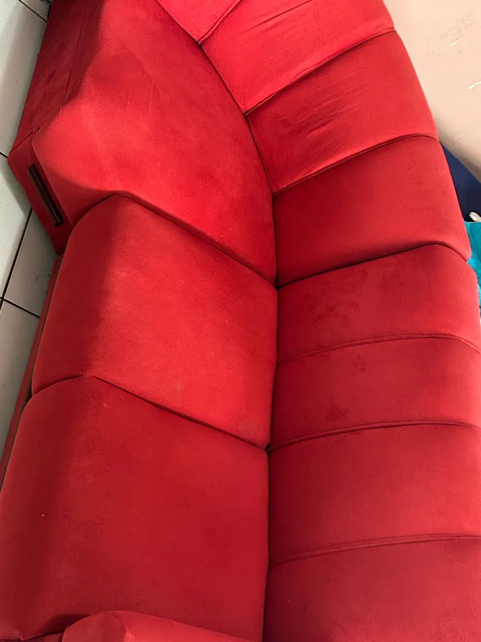 Sofá Vermelho Suede | 6 lugares - Foto 3