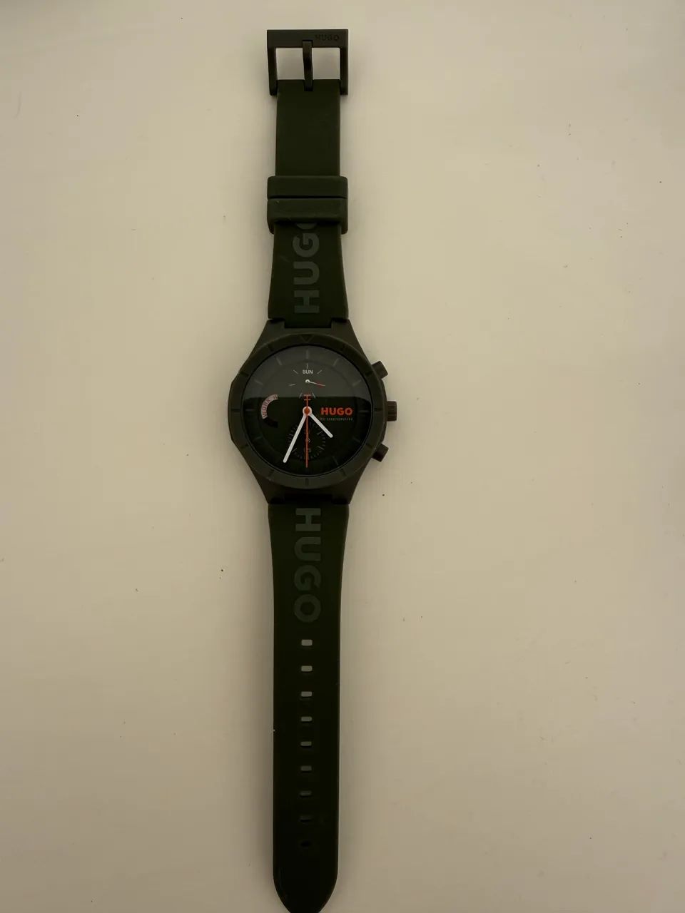 Relógio Hugo  Masculino borracha verde