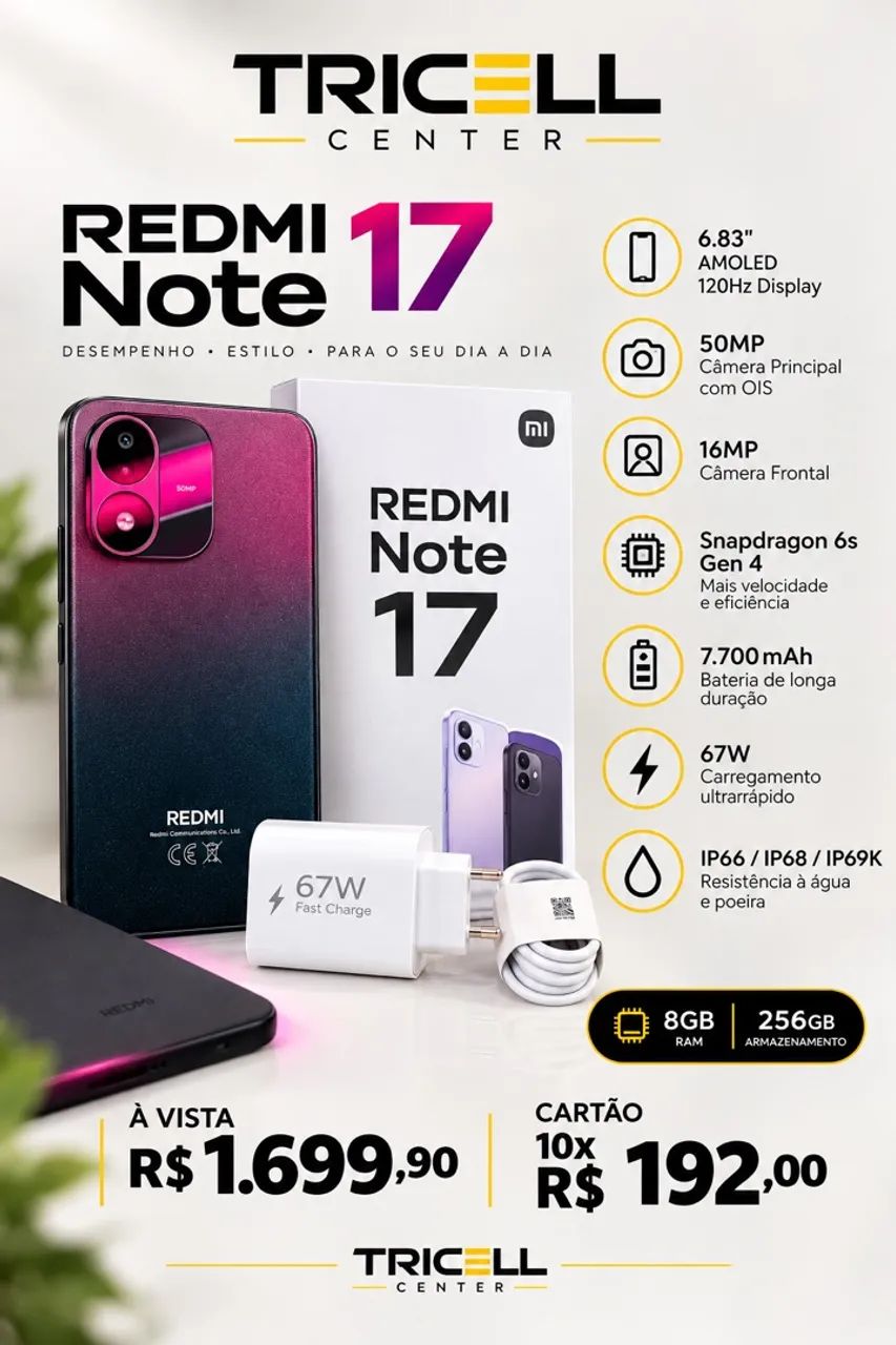 Aparelho REDMI note 17 