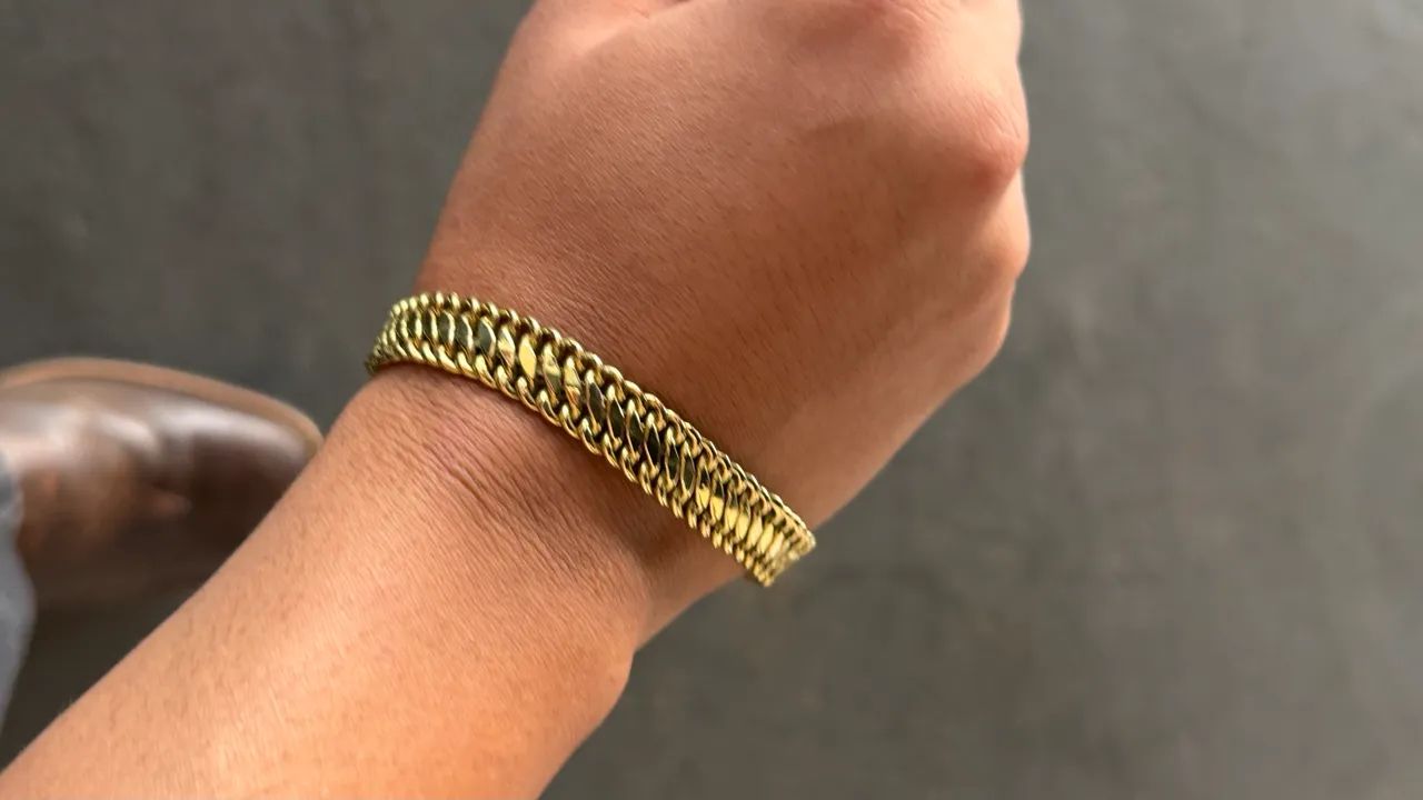 Pulseira de Ouro Lacraia 19.19Gr - Foto 2