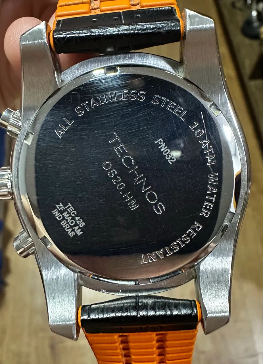 Relógio Technos Masculino Cronógrafo Carbon + Pulseiras - Foto 5
