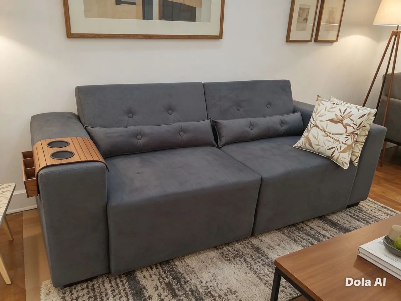 Sofá retrátil 3 lugares cobertura nova com 2.10 largura  - Foto 5