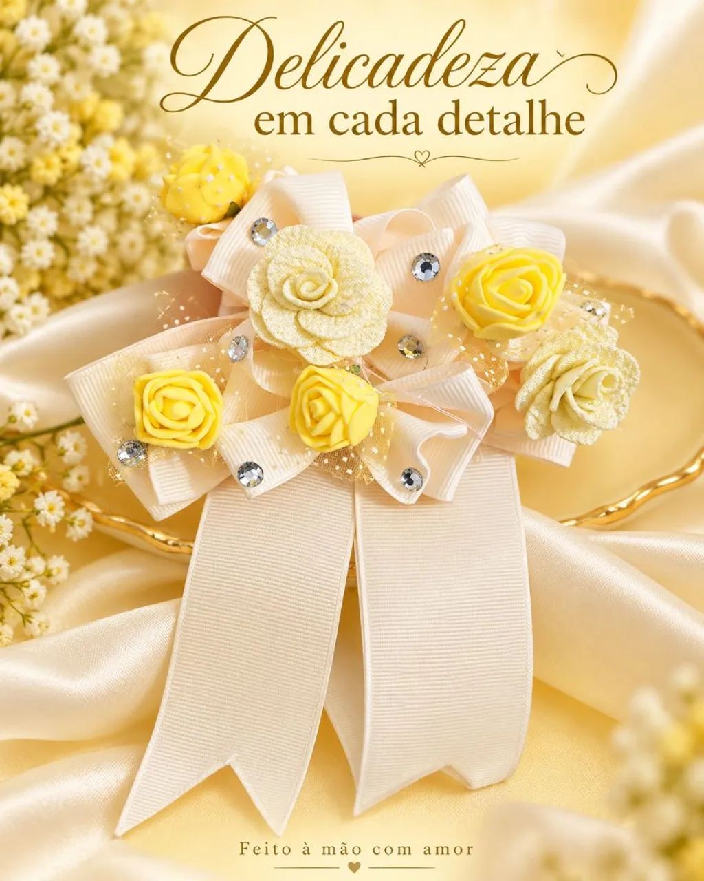 Tiara e laços artesanais  - Foto 3