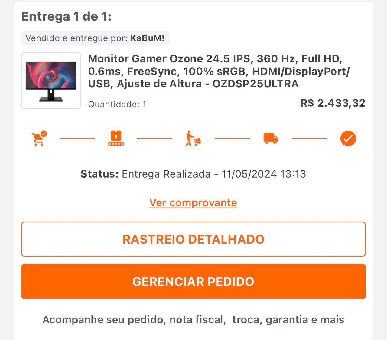 Monitor Ozone 360hz 0.6ms 24.5 Pol FULL HD - Foto 5