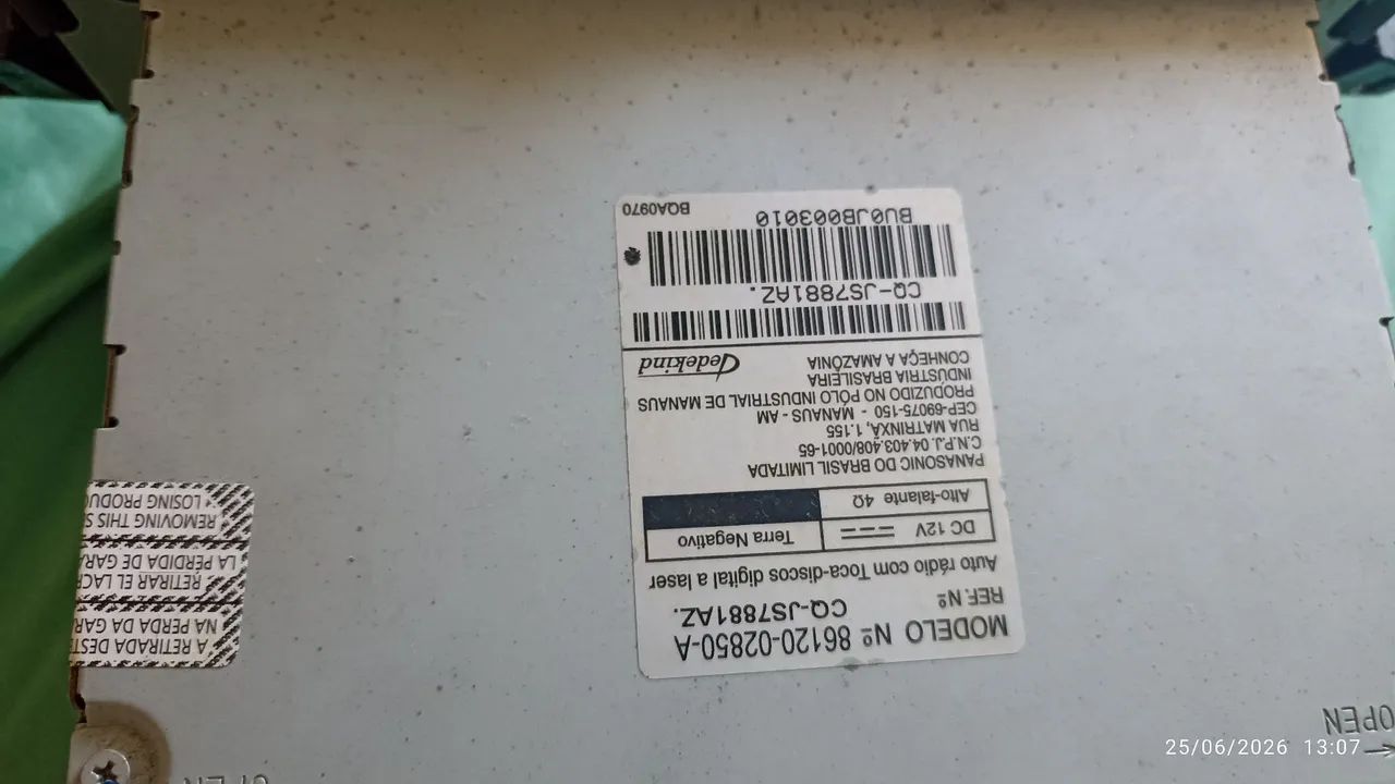 Toca CD original Corolla