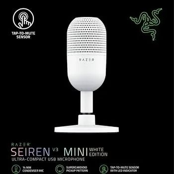 [NOVO] Microfone Razer Seiren v3 mini branco