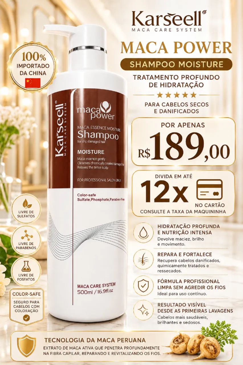 Karseell Maca Power Moisture Shampoo 500 ml