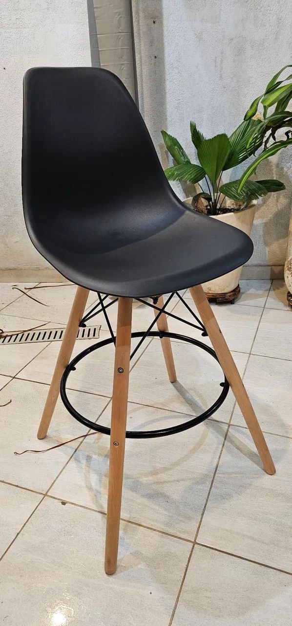 Kit 3 banquetas altas Charles Eams Eiffel - Foto 3