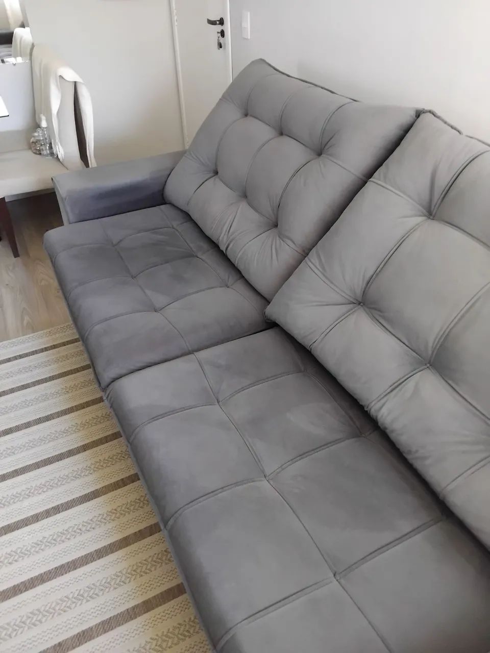 Sofá Retrátil Cinza - Foto 3