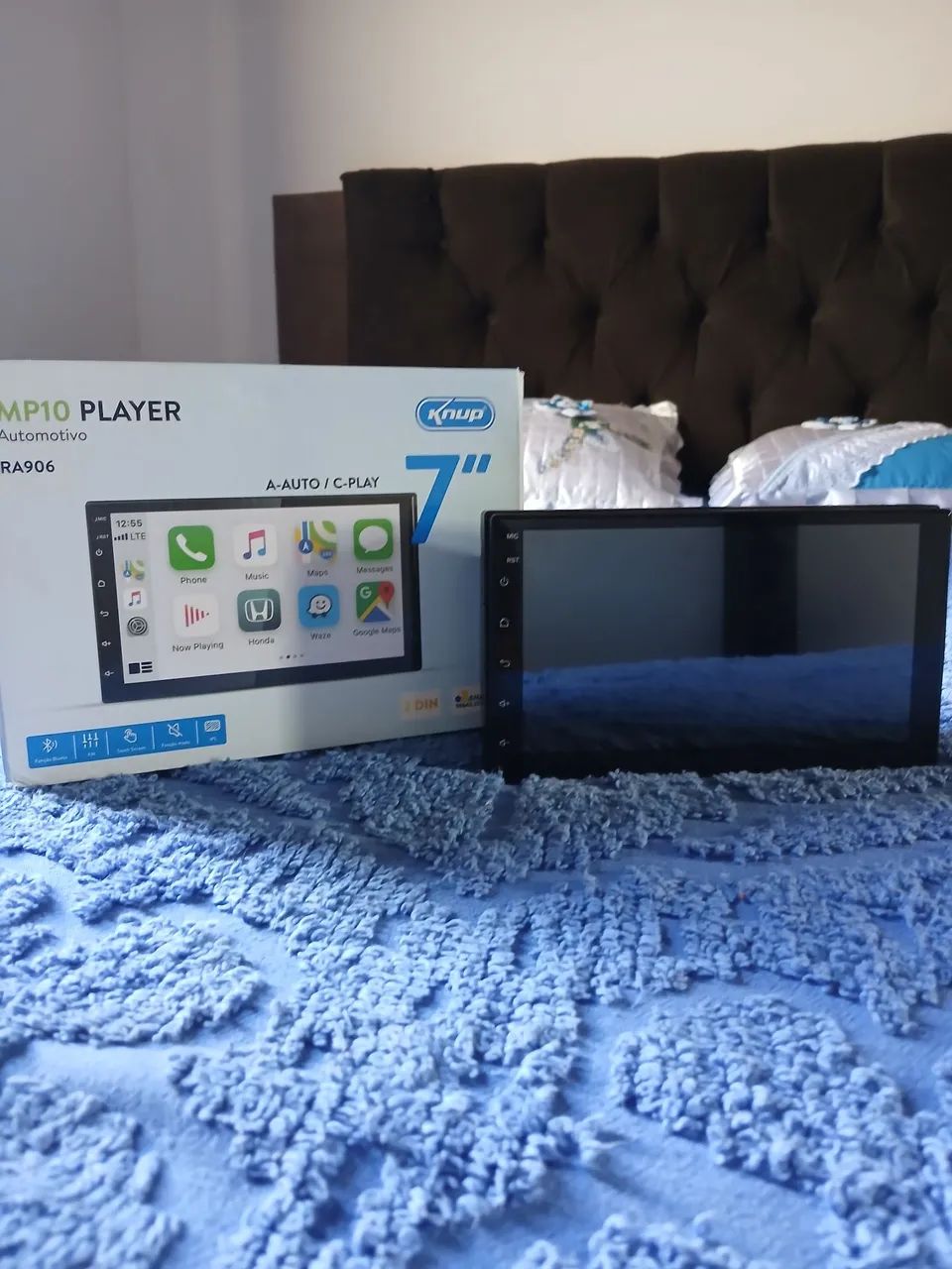 Som multimídia KNUP 7 polegadas com Android Auto e Car Play