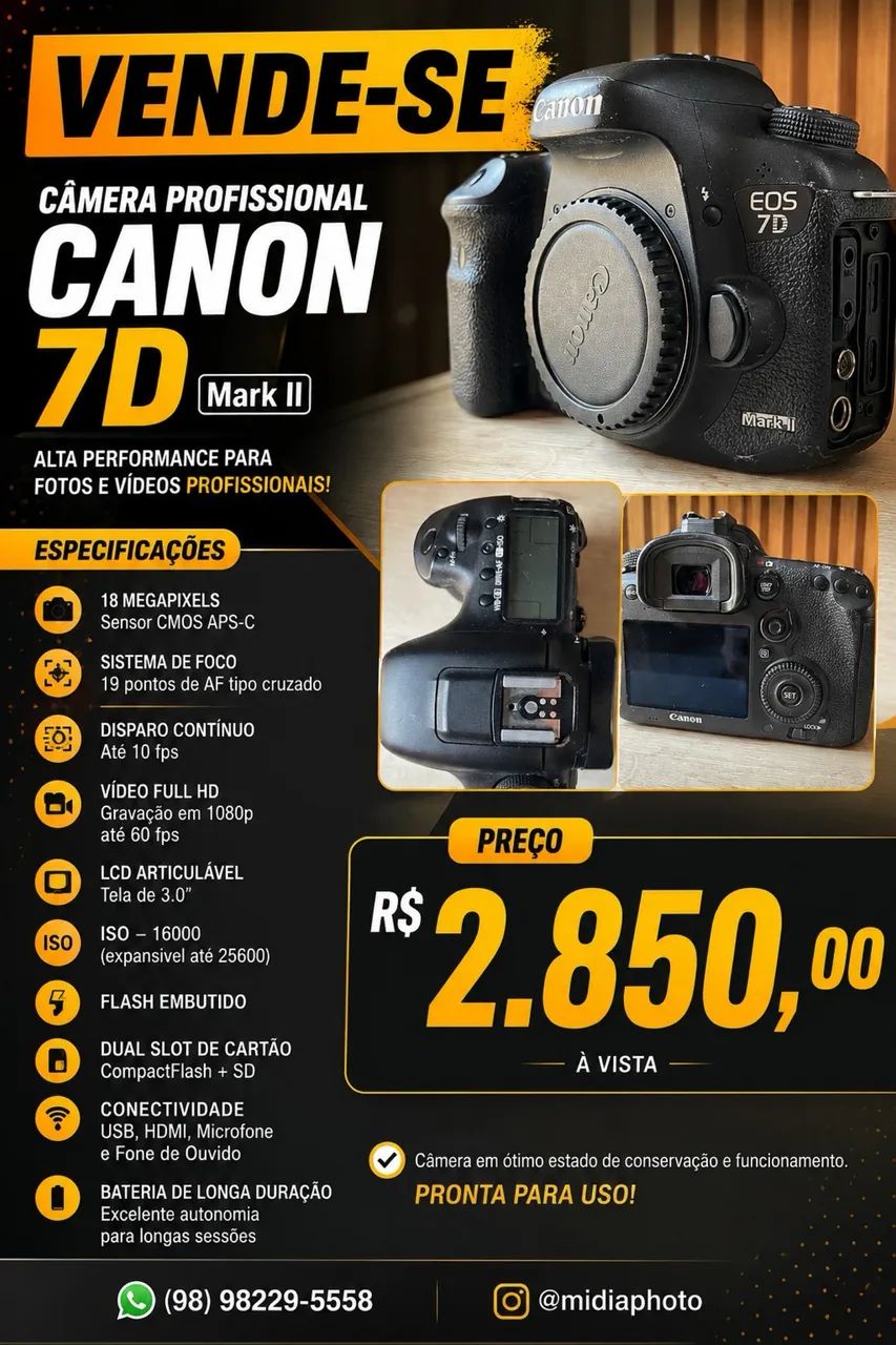 Camera 7D mark II - Foto 5