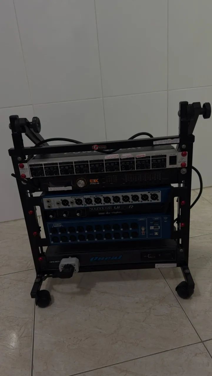 Mesa de som digital, rack completo 