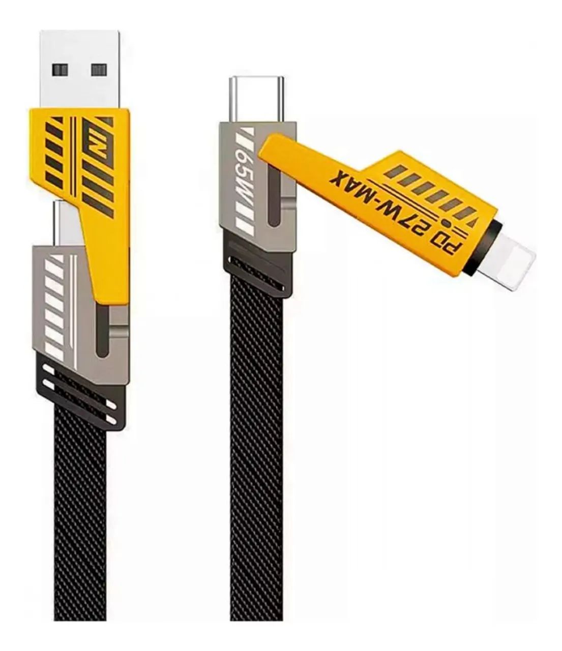 Cabo de carregamento turbo 4 Em 1 Usb E Ios 27w/65w  - Foto 5