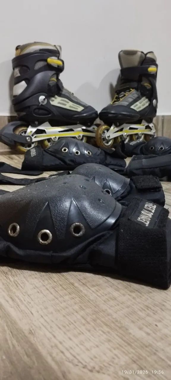 Patins n°41 + kit para proteção com 6 peças.  - Foto 5
