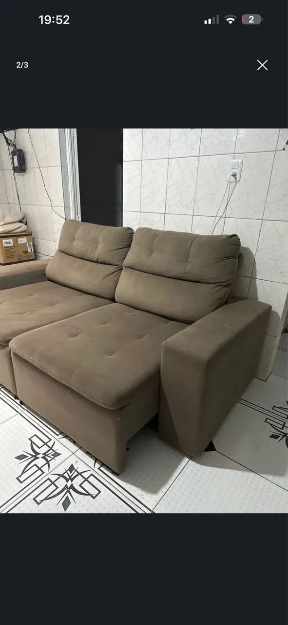 Sofá retrátil e reclinável 