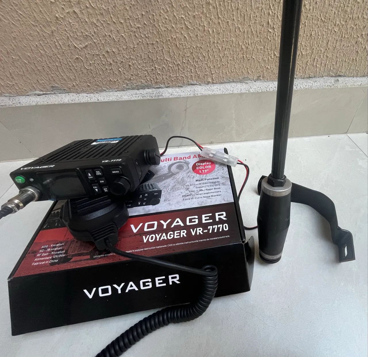 Rádio Px 12/24V com antena e suporte  - Foto 3