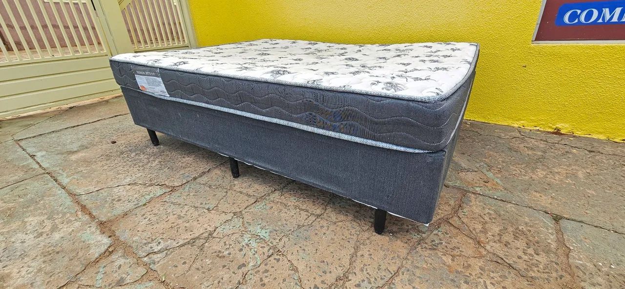cama box casal padrão base e colchão espuma duro ENTREGA GRÁTIS  - Foto 3