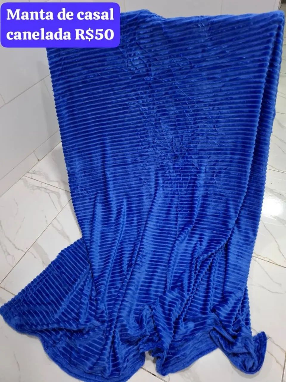 Manta de casal Microfibra estampada ou lisa nova - Foto 5
