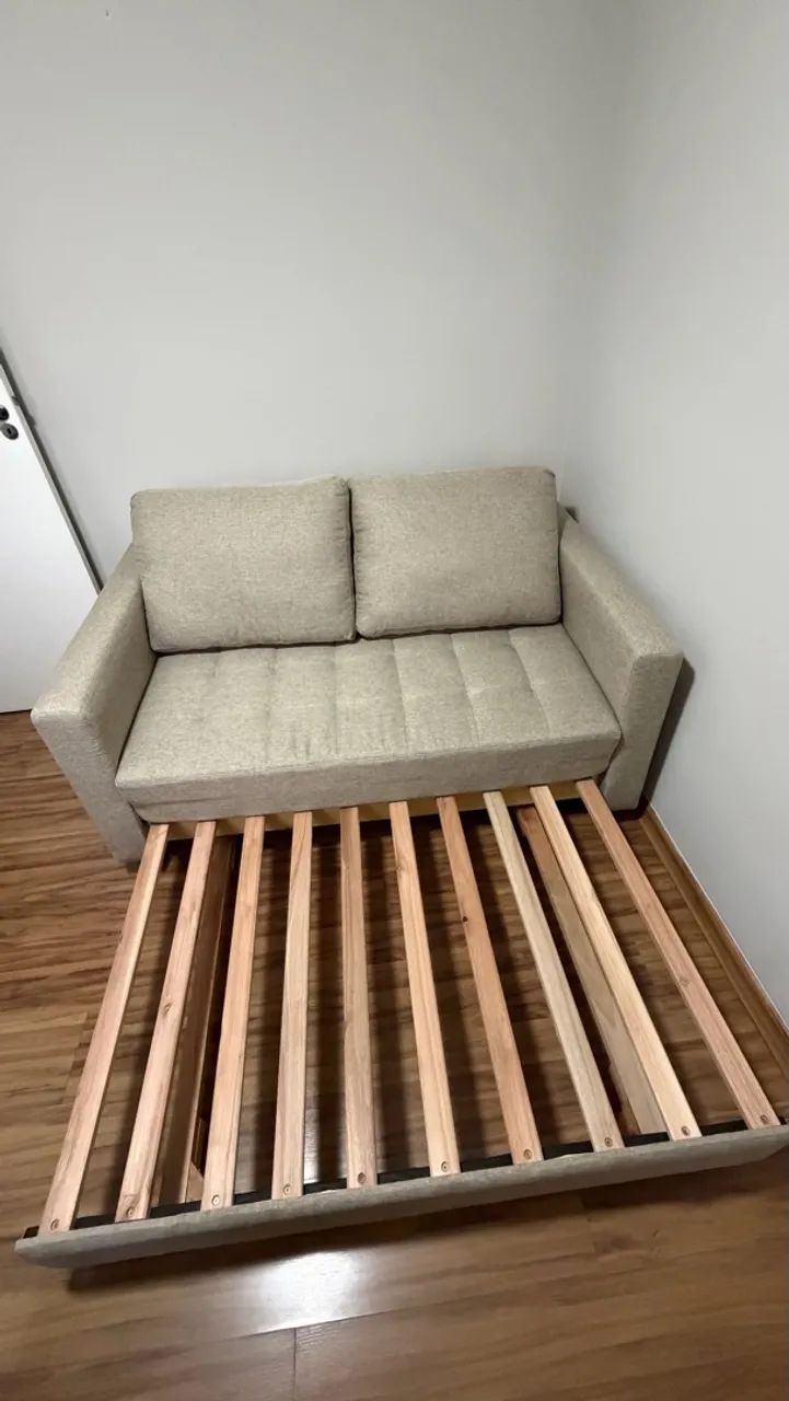 Sofá cama casal em linho - 6 meses de uso! - Foto 5