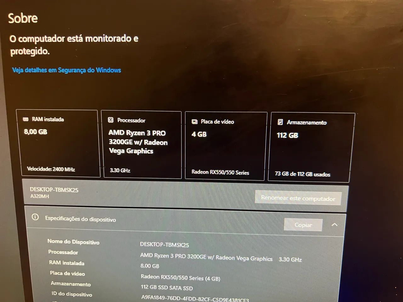 Pc gamer completo Ryzen 3 3200 Pro  - Foto 3