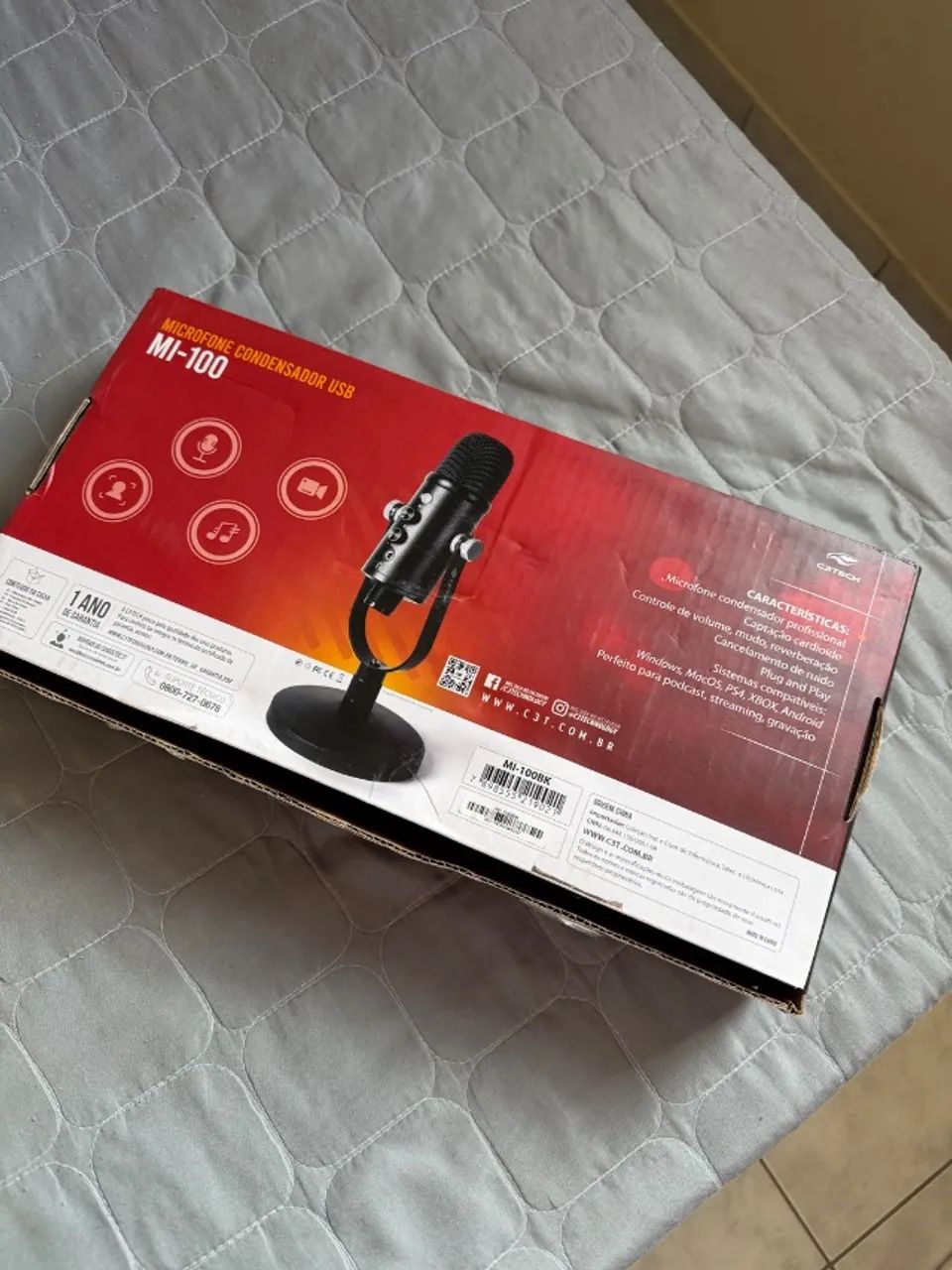 Kit PODCast com tripé, softbox e microfone - Foto 5