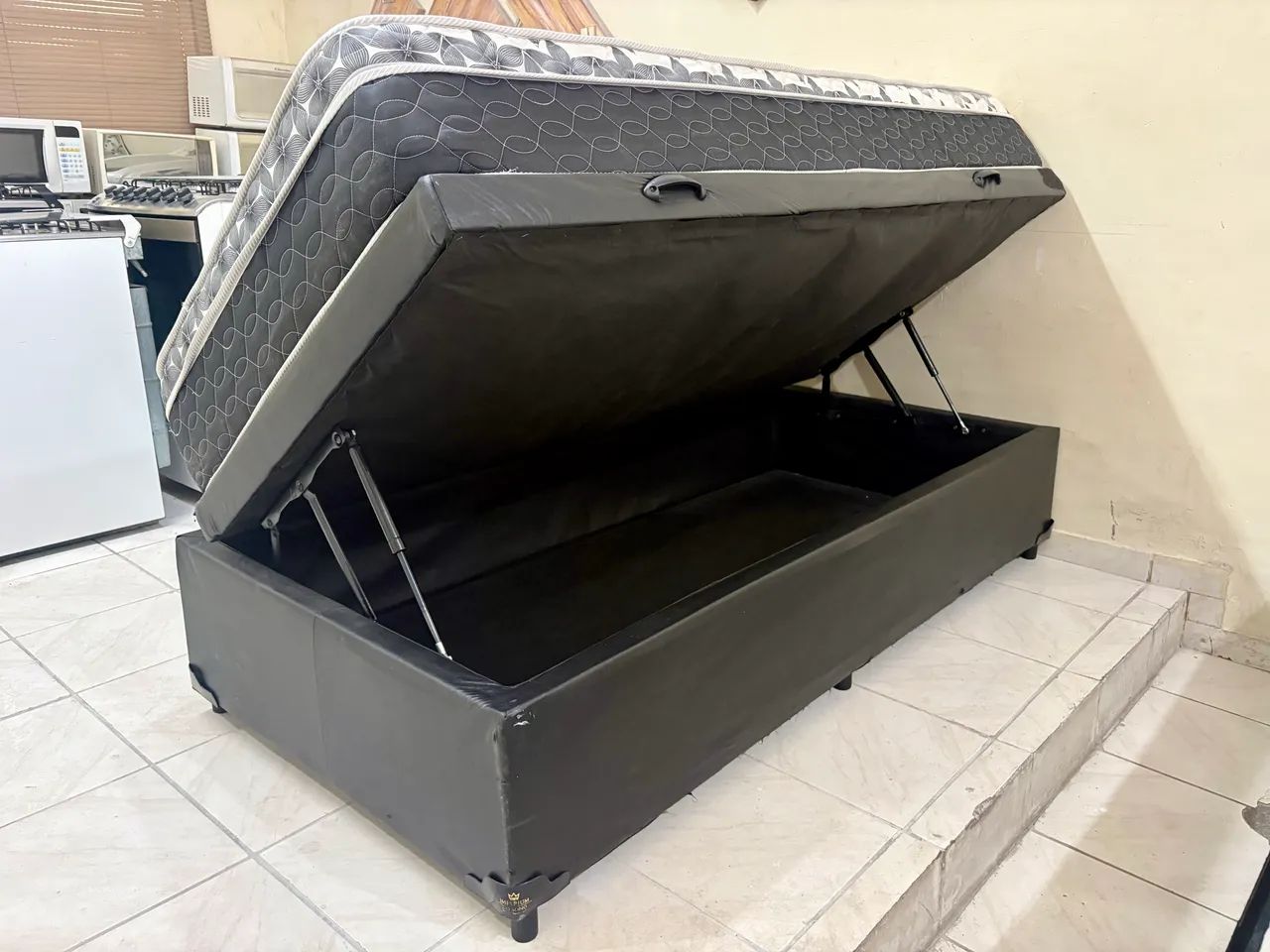 Cama box de solteiro com baú , cama de solteiro 