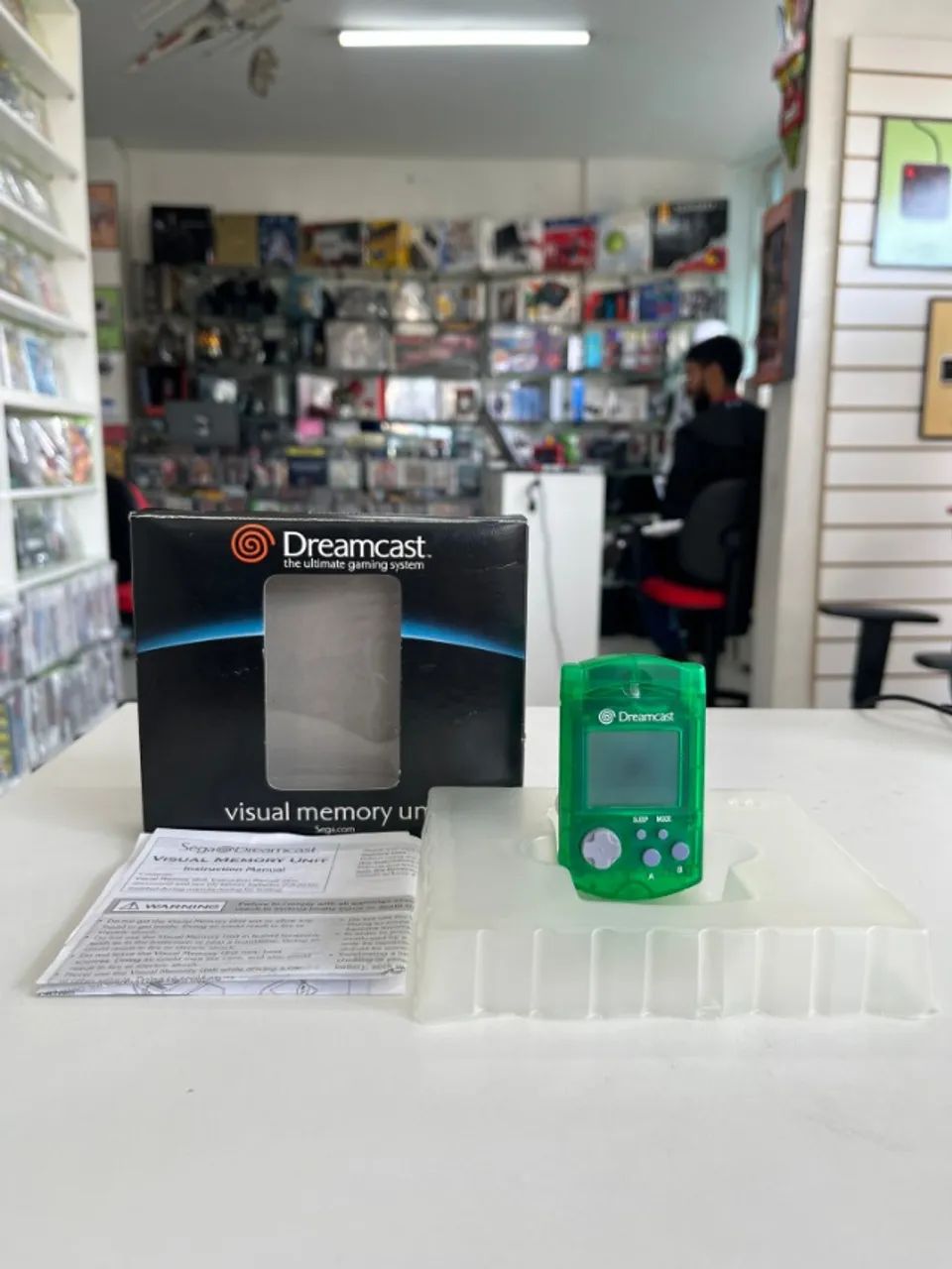 VISUAL MEMORY UNIT (VMU) VERDE TRANSLUCIDO SEMINOVO - DREAMCAST