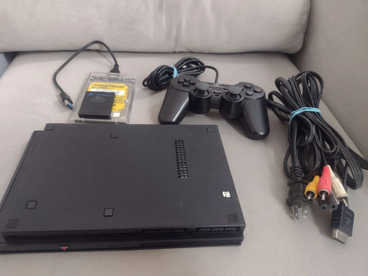 PS2 SLIM com 100 jogos - Foto 4