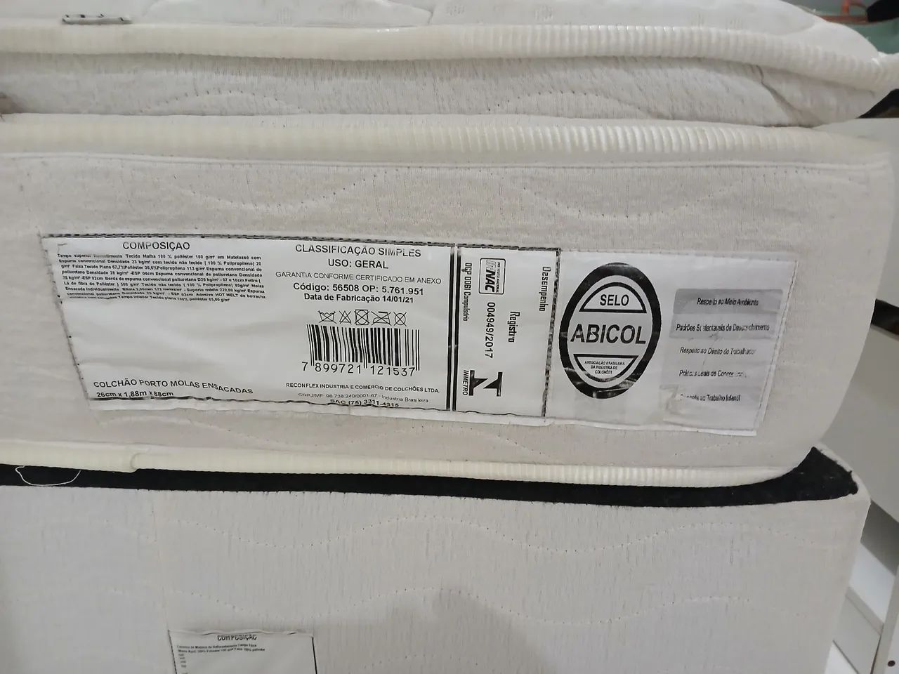Cama Box solteiro Porto Molas ensacadas  - Foto 2