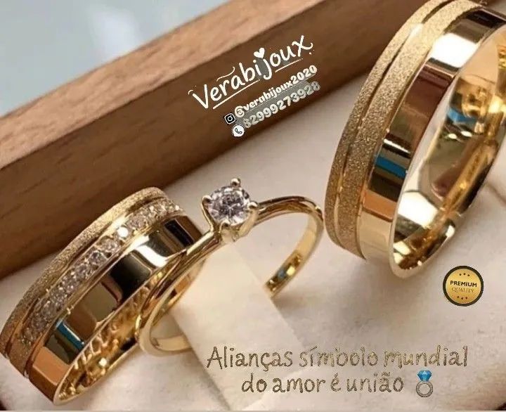 ALIANÇAS BANHADAS A OURO 18KILATES  - Foto 4