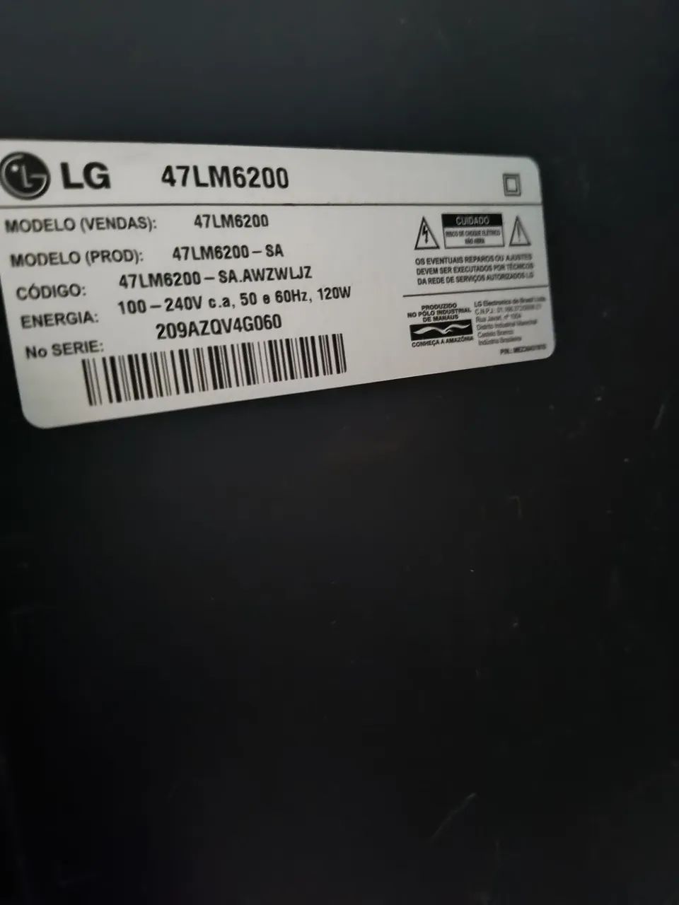 TV LG para retirada de peças  - Foto 2