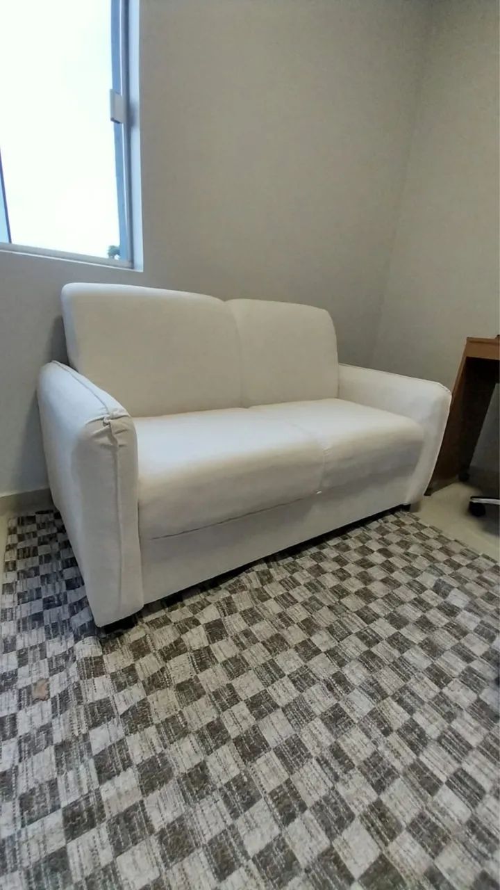 Sofá 2 Lugares Tecido Boucle Novo  - Foto 5