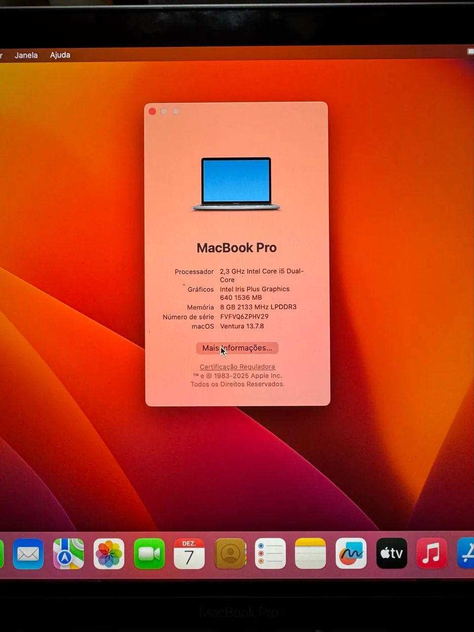 Macbook Pro 13,3 polegadas 256GB Intel Core i5  - Foto 5