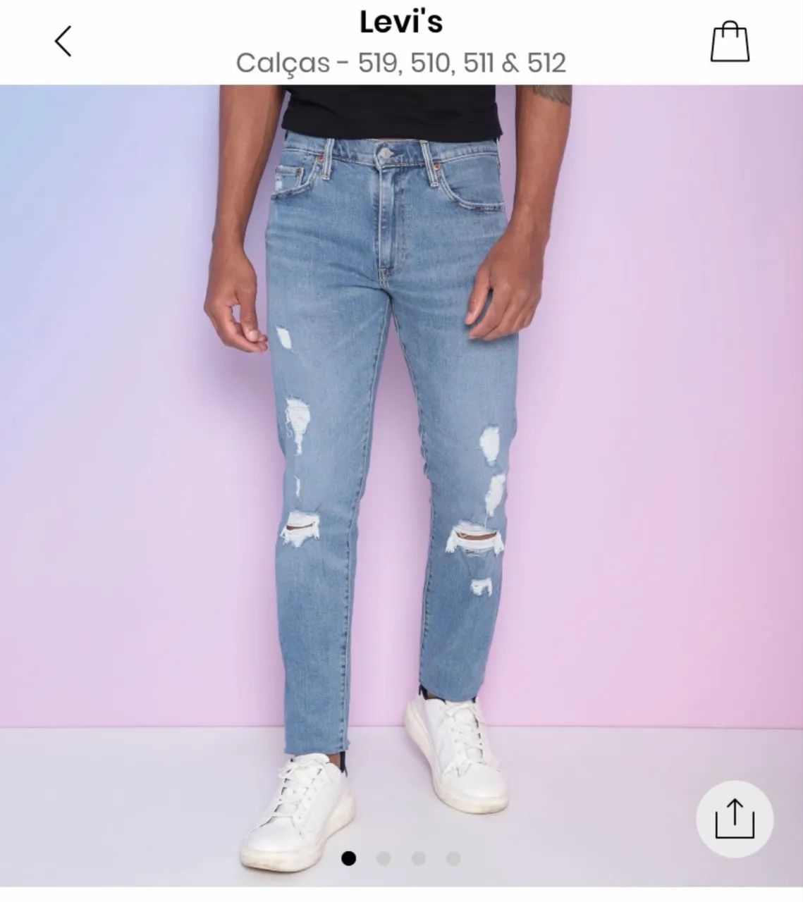 Calça Levis 512 Slim Taper Original 