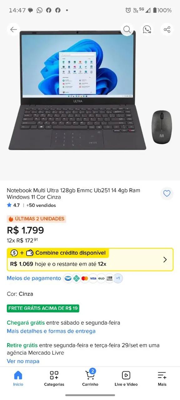 Notebook multi ultra Celeron N4020c