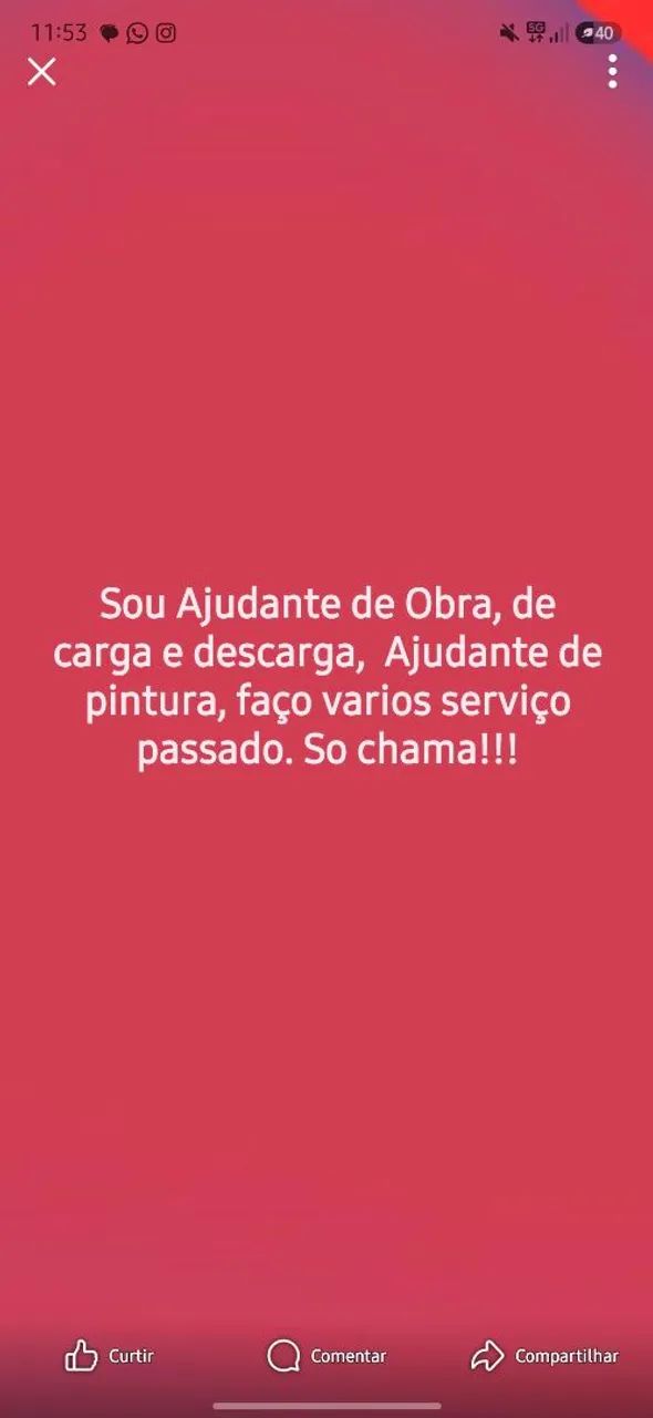 Ajudante disponível 