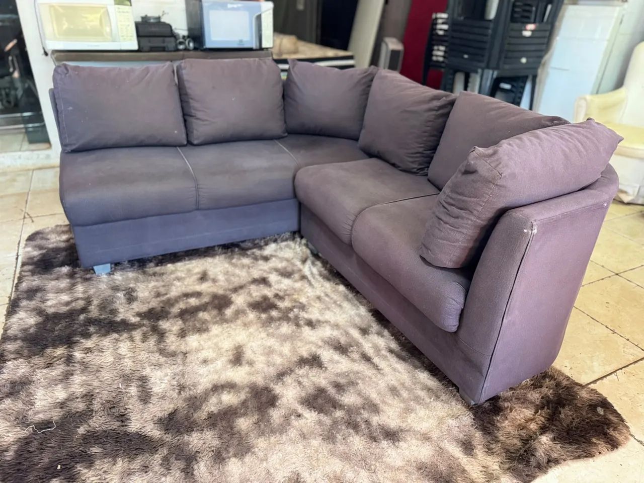 Vendo sofa de canto em bom estado (ENTREGO) - Foto 2