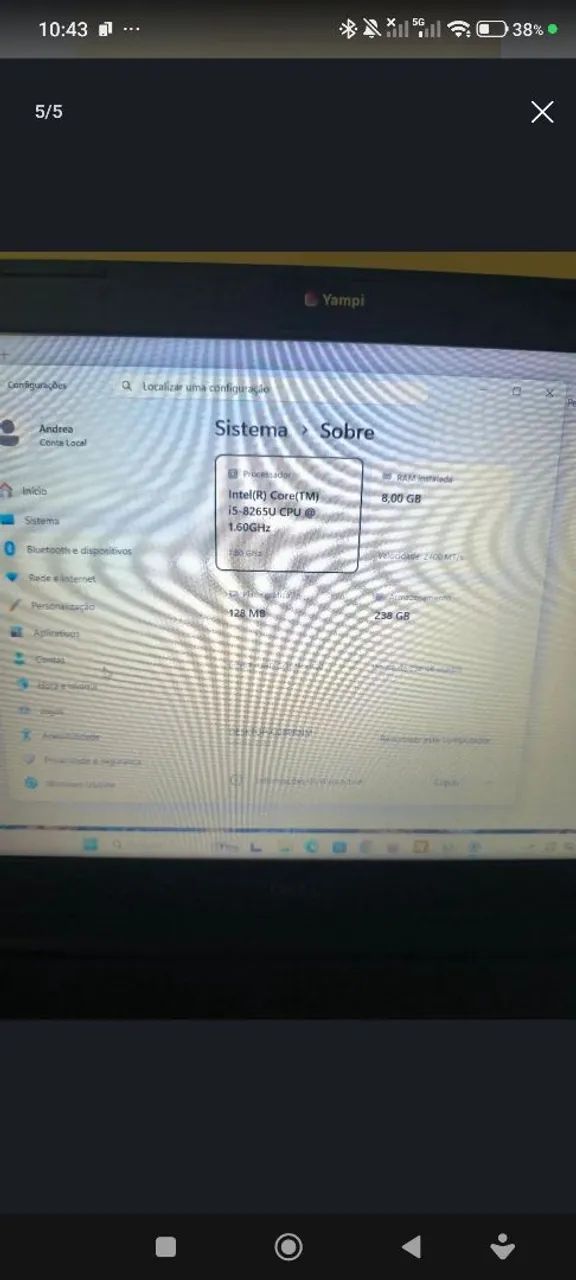 Notebook Dell i5, com placa de video  - Foto 5