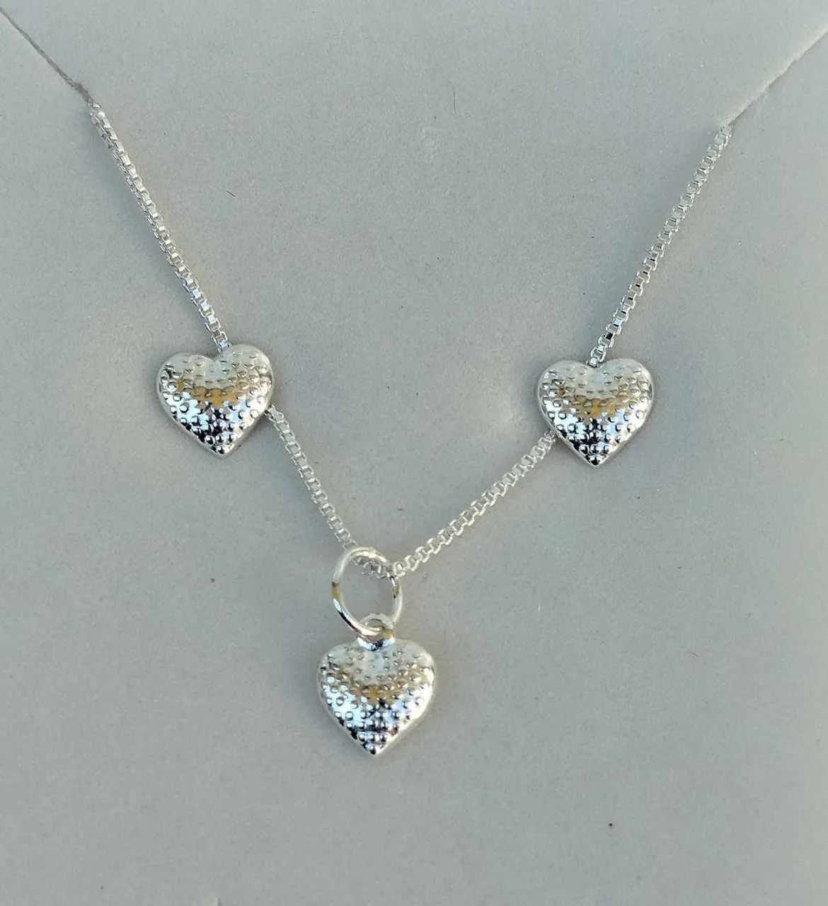 Conjunto de Prata 925 coração  - Foto 2