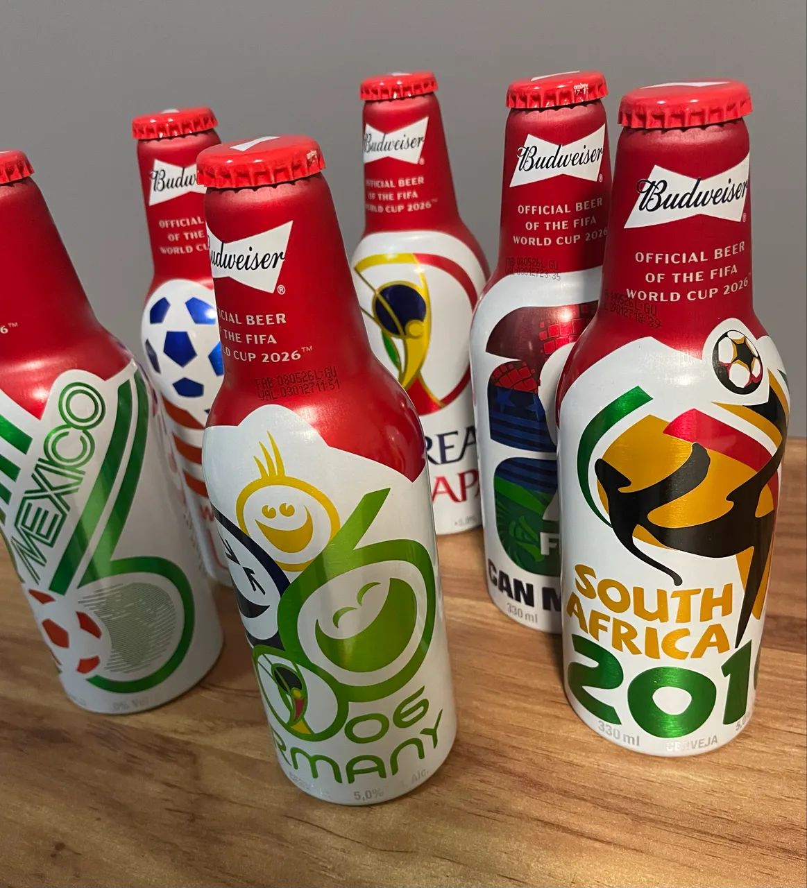 Garrafas alumínio Budweiser copa do mundo FIFA  - Foto 3