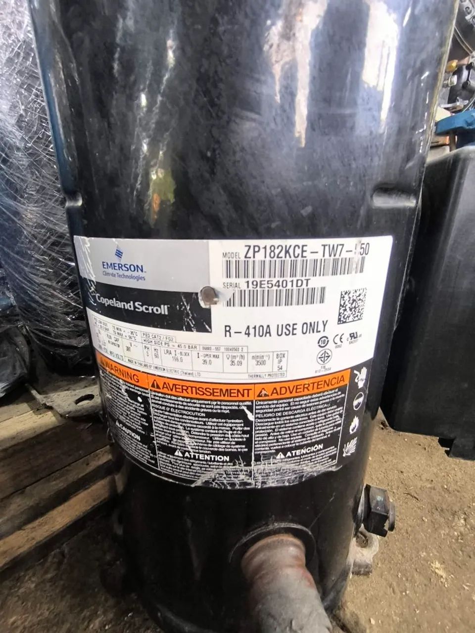Compressor ZP182 Compressor Copeland ZR190 Compressor Danfoss Scroll 15 TR 20 TR SH184 - Foto 3