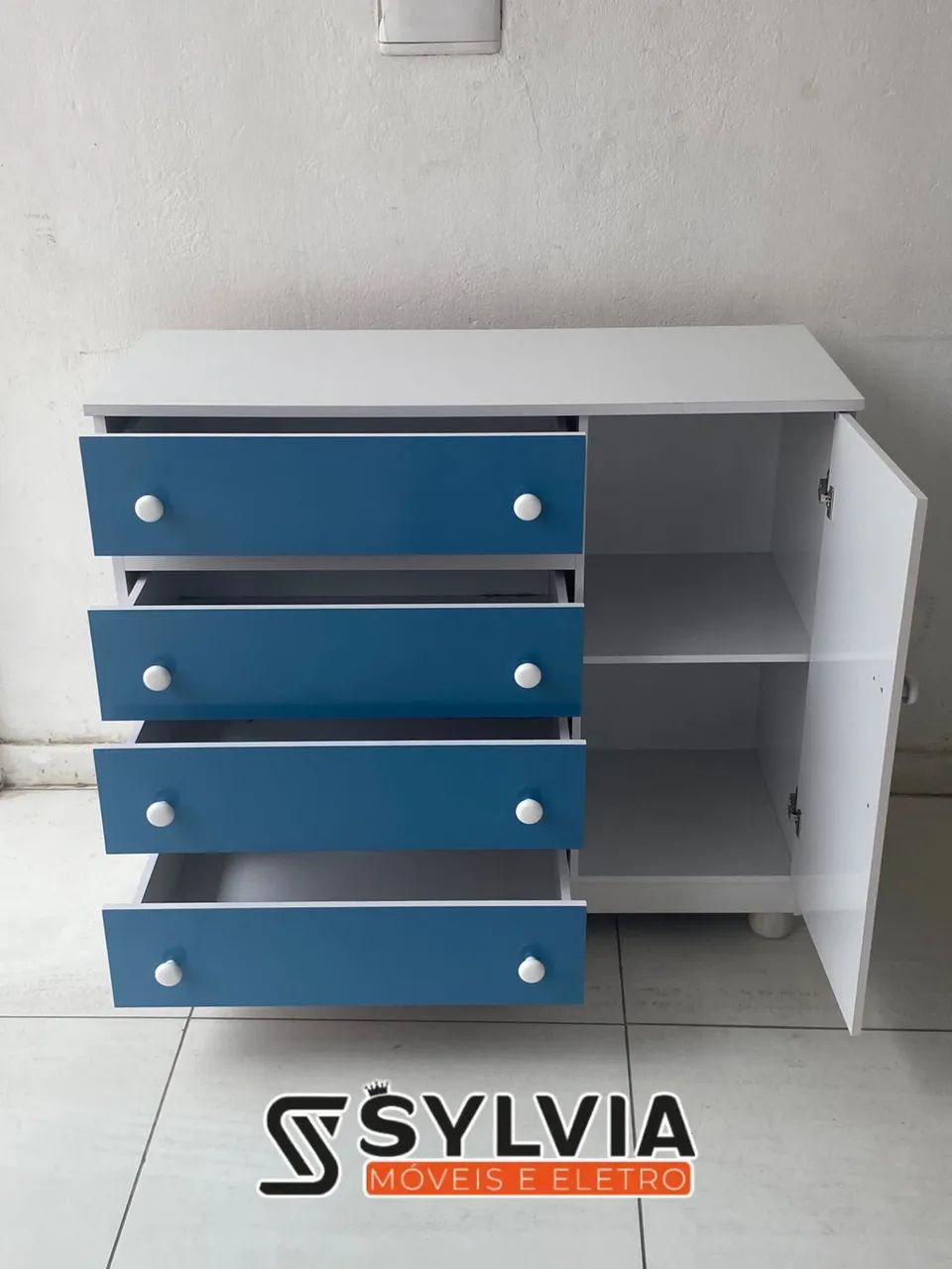 CÔMODA 4 GAVETAS COM SAPATEIRA DE MDF  - Foto 3