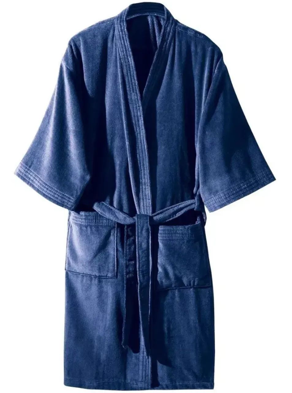 Roupão Adulto Felpudo Aveludado Dohler Velour Azul (Tamanho GG)