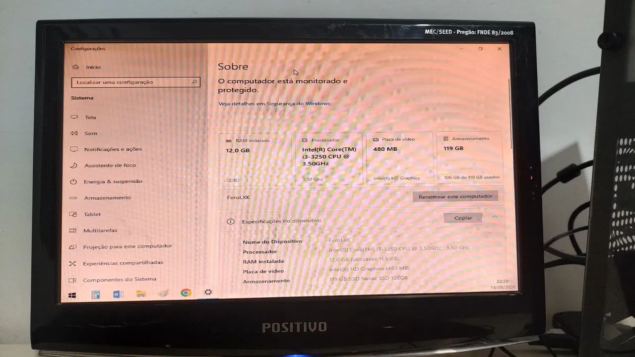 Pc completo i3 de 3g com 12 GB de ram SSD de 120 - Foto 3