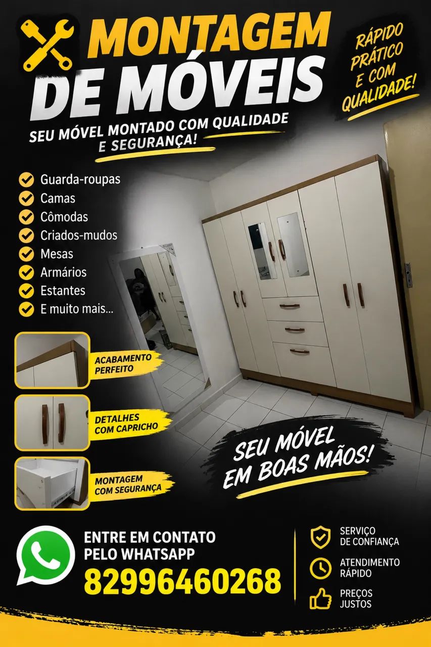 Montador de móveis disponível.