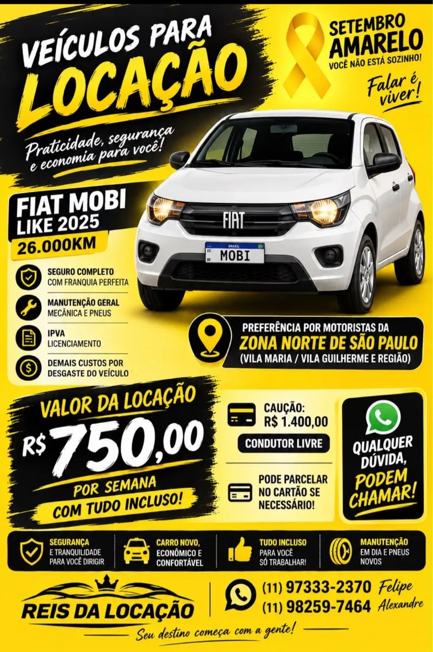 Carro para aluguel - particular / Uber / 99 e outros 