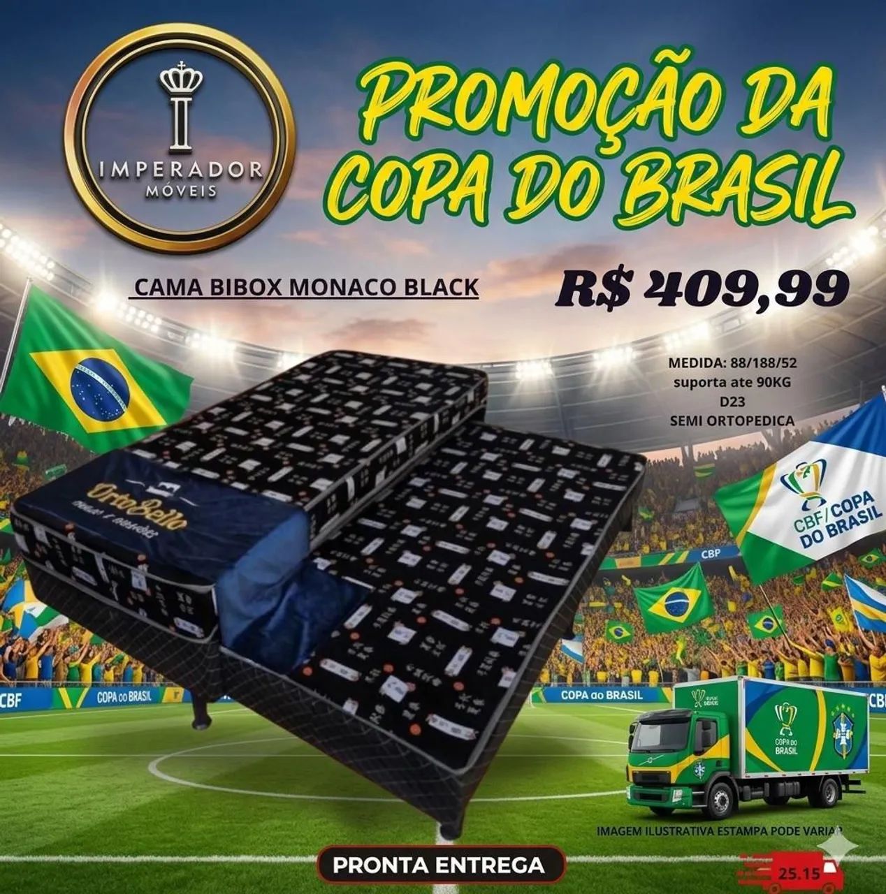 Cama Bibox Mónaco Black 