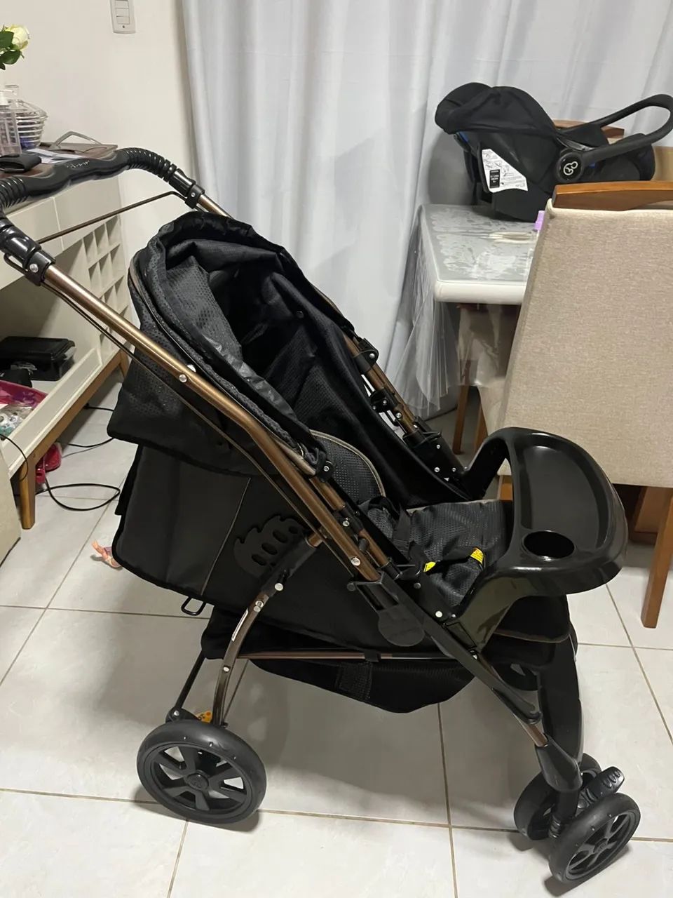 Kit Carrinho de bebê + bebê comforto galzerano - Foto 5